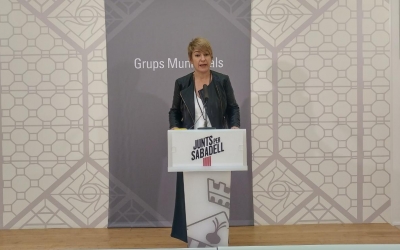 Lourdes Ciuró, portaveu de Junts per Sabadell, ha presentat la moció | Ràdio Sabadell